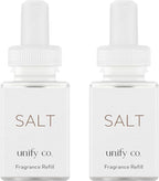 Pura & Unify Co. Home Scent Refill - Smart Air Diffuser - Up to 120-Hours of Luxury Fragrance per Refill - Home Essential - Clean & Safe Diffuser Fragrance - 2 Pack, Salt
