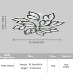Garwarm Modern Ceiling Light, Dimmable LED Flower Flush Mount Ceiling Lamp, 90W Acrylic Petals Ceiling Chandelier Lighting Fixture with Remote Control for Living Room Bedroom Dining Room (Black)