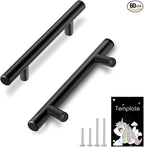 HBL' 60 Pack | 3 Inch Center to Center Matte Black Cabinet Pulls Kitchen Cabinet Handles,Made of Stainless Steel,Ideal for Cabinet,Drawer,Cupboard and Wardrobe.