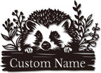 Custom Hedgehog Metal Sign, Personalized Hedgehog Metal Wall Art,Hedgehog Lovers Gift Metal Kid Room Decor,Personalized Hedgehog Lover Name Sign,Kid Nursery Decoration (Hedgehog A)