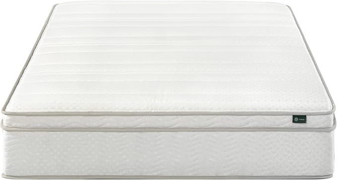 ZINUS 12 Inch Foam and Spring Hybrid Mattress [New Version], Full, Fiberglass Free, Medium Firmness, Durable Support, Certified Safe Foams & Fabric, Mattress in A Box