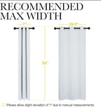 NICETOWN Room Darkening Curtain Panels for Bedroom, Easy-Care Solid Thermal Insulated Grommet Room Darkening Draperies/Drapes (Greyish White, 2 Panels, 34 by 54)