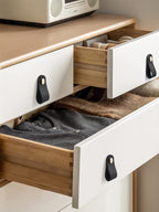 Black Leather Drawer Pulls 6 Pack New Leather Handles Cabinet knobs for Kitchen Cabinet Drawers Bathroom Dressers Furniture Handles