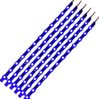 DC 12V Waterproof 1Ft 12 LED Strip Underbody Light with 6 inches Wires for Motor (Blue,Pack of 6)