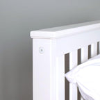 Plank+Beam Solid Wood Twin Bed Frame, Platform Bed with Headboard, White