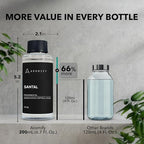 Santal Diffuser Oil, 6.7 FL Oz, 200 mL Diffuser Fragrance Oil for Home, Bathroom & Office, Aromatherapy Blend of Natural Essential Oil, Sandalwood & Musk Scent.