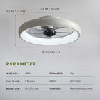 Ceiling Fans with Lights and Remote, 20'' Low Profile Flush Mount, 6 Wind Speeds, Modern Dimmable LED Ceiling Fan, Smart Ceiling Fan for Bedroom, Kids Room (White)