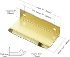 Ravinte Hardware 20 Pack Gold Cabinet Handles, 3 Inch (76mm) Finger Edge Pulls, 2 Inch Hole Center, Finger Pulls for Cabinets