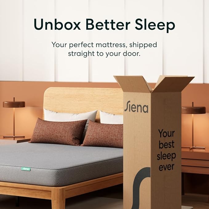 Siena 6" King Foam Mattress - Medium Firm - 180 Night Trial - Premium Pressure-Relieving Layers - 10 Year Warranty - Mattress in a Box - CertiPUR-US Certified