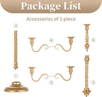 Sziqiqi Gold Floor Candelabra Candle Holder for Centerpiece - Tall 5 Arm Candlesticks Holders Metal Taper Candle Holder for Table Floral Centerpieces for Wedding Party Banquet