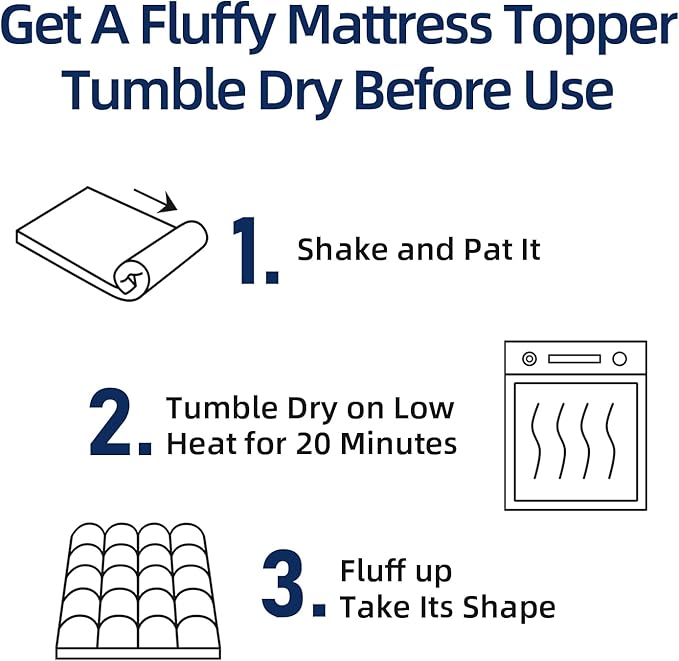 Mattress Topper Full XL for Back Pain, Extra Thick Mattress Pad Cover, Plush Pillow Top, Deep Elastic Pocket, Grey