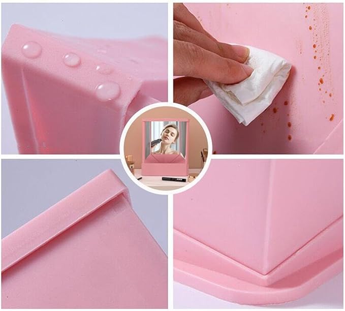 Non Reversing Mirror Professional Mirror Precision True Vanity Makeup Mirrors Non Magnifying Tabletop Mirrors for Accurate Reflections White S