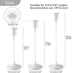 Candlestick Holders White, 12 Packs Taper Candle Holder for Candlesticks, Candle Sticks Holder Decor for Home Decor