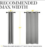 NICETOWN Thermal Insulated Grommet Blackout Curtains, Kids Window Drape Panel for Nursery, Privacy Short Curtains (Silver Grey, 2 Panels, W42 x L50 -Inch)
