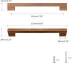 Walnut Square 7-1/2in 2 pcs Wooden Drawer Pulls Handle pulls for cabinets Kitchen Cabinet Drawer pulls Cabinet Door Pull