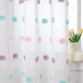 MYSKY HOME Pom Pom Curtains 84 Inch Length for Girls Bedroom 2 Panels Rainbow Curtains 84 Inch Long for Living Room Laundry Kids Nursery Rod Pocket Farmhouse Dining Room Window Drape 37" x 84"