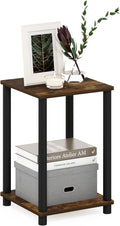 Furinno Turn-N-Tube Haydn End Table, Amber Pine/Black