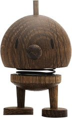 Hoptimist Bumble Smoked Oak, Woody Brown, Home Decor Ornament - Scandinavian Design, Wood W/Metal Spring, Small- Creates Cheerful Movement