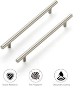 Ravinte 10 Pack 10 Inch Cabinet Handles Brushed Nickel Stainless Steel Cabinet Handles Kitchen Cupboard Pulls 7-1/2" Hole Center