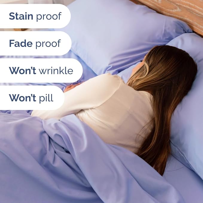 Extra Deep Twin XL Sheet Set - 4 Piece Breathable & Cooling Sheets - Hotel Luxury Bed Sheets Set - Easy & Secure Fit - Soft, Wrinkle Free & Comfy Sheets Set - Lavender Sheet Set w/Extra Deep Pockets