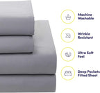 Sweet Home Collection 7 Piece Comforter Set Bag Solid Color All Season Soft Down Alternative Blanket & Luxurious Microfiber Bed Sheets, Tulsa, Full