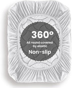 SLEEP ZONE King Size Cooling Mattress Pad, Premium Zoned Quilted Fitted Mattress Topper, Elastic Mattress Protector Cover, Machine Wash Durable, Deep Pocket 8-21 inch, Silver Grey, King