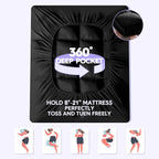 ABENE Mattress Topper for Back Pain Relief, Extra Thick Mattress Pad Pillowtop, Soft Mattress Protector Cover with 8"-21" Deep Pocket, Overfilled Down Alternative Filling (Black, California King)