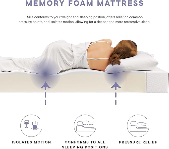 Modway Mila Firm 8" Fiberglass Free Memory Foam Full Mattress
