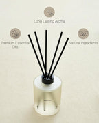 M&SENSE Amber Lemon Reed Diffuser Set - 16.9 fl oz Scent Diffuser with Sticks, Long-Lasting Aromatherapy Oil Diffuser, Home Fragrance Gift Set for Bedroom, Bathroom & Office Decor