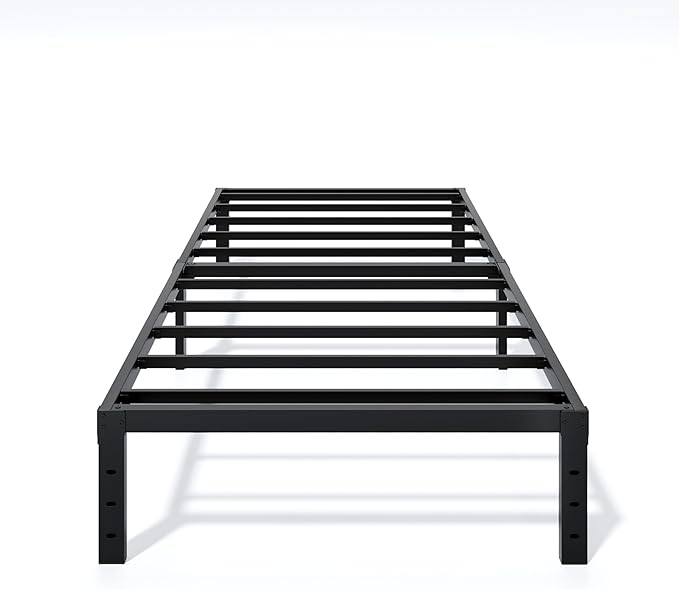 Metal Bed Frame Twin Size - 12 Inch Heavy-Duty Twin Platform Bed Frame No Box Spring Needed, Easy Assembly, Noise-Free, Sturdy Mattress Foundation, Underbed Storage Space