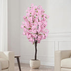 Pink Artificial Cherry Blossoms Tree Faux Cherry Blossom Tree Indoor Beautiful Trees for Home Decor