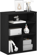 Furinno Pasir 3 Tier Display Bookcase, Black Oak