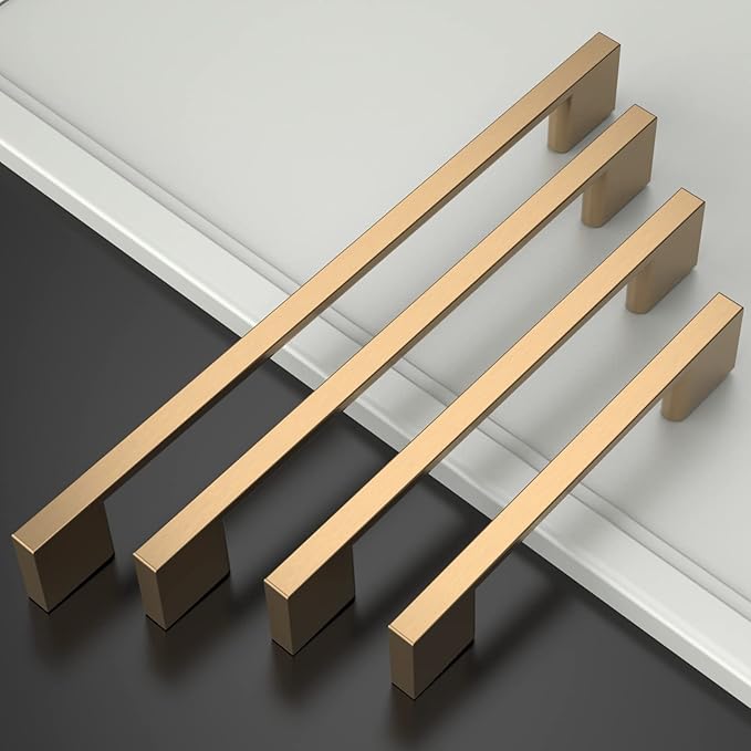 Asidrama 10 Pack 11.3 Inch(288mm) Champagne Bronze Kitchen Cabinet Handles, Cabinet Pulls Kitchen Cabinet Hardware for Cupboard Drawer Pulls