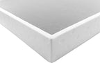 Panana 5 Inch Box Spring Bed Base/Heavy Duty Steel with Fabric Cover/Mattress Foundation/Wooden Frame Metal Slats, Easy Assembly,Twin Size,White