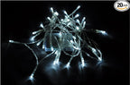 Karlling Battery Operated White 40 LED Fairy Light String Wedding Party Xmas Christmas Decorations(White,20 Pack)