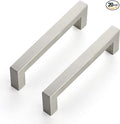 Ravinte 20 Pack 4-1/2 Inch Kitchen Square Cabinet Handles Satin Nickel Pulls Brushed Nickel Kitchen Cabinet Hardware Handles for Cupboard Drawer Pulls