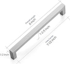 Ravinte 3 Pack Stainless Steel Kitchen Cabinet Handles Brushed Nickel Cabinet Pulls Kitchen Drawer Handles Sleek Dresser Drawer Pulls with 7-1/2 inch Hole Center Satin Nickel Cabinet Hardware