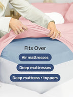 Extra Deep Cal King Sheet Set - 6 Piece Breathable and Cooling Sheets - Hotel Luxury Bed Sheets Set - Easy Fit - Soft, Wrinkle Free and Comfy Sheets Set - Baby Pink Sheet Set with Extra Deep Pockets