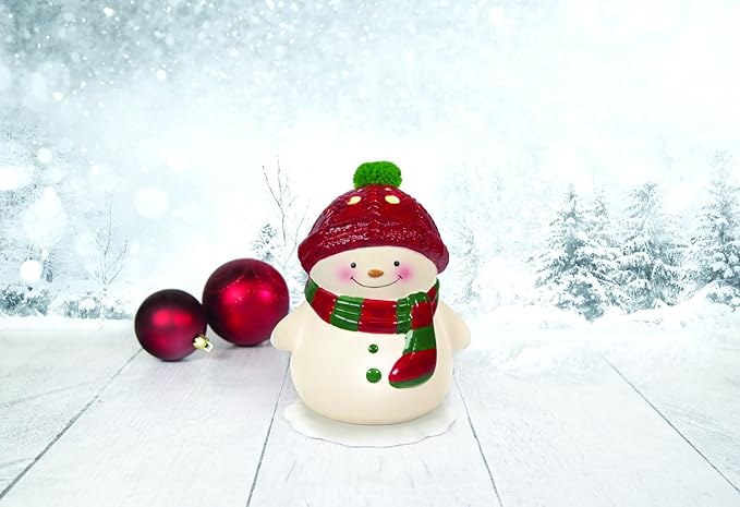 Scentsationals Wax Melt Warmer for Scented Wax Melts - Christmas Holiday Collection Jimbo Snowman - Candle Melter for Fragrance Cubes and Tarts