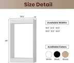 ROOMTEC 28.5" Double Hanging Closet Unit, Modular Closet System with Hanging Rod, Wardrobe Organizer for Bedroom or Walk-in Closet, Wall Mounted, Customizable Clothes Storage Unit, White