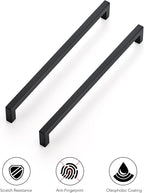 Ravinte 3 Pack 11-5/16 Inch Square Cabinet Handles - Matte Black Pulls for Kitchen Drawers and Cabinets - Hardware Handles