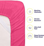 Twin XL Size Bed Sheets - 4 Piece 1500 Supreme Collection Fine Brushed Microfiber Deep Pocket Twin X-Large Sheet Set Bedding - 1 EXTRA PILLOW CASES, GREAT VALUE, Twin XL, Fuschia