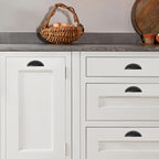 khtumeware 20 Pack 2-1/2" Drawer Pulls Matte Black Cabinet Cup Pulls Kitchen Hardware Cabinet Handles Drawer Handles Knobs 2.5 inch Hole Center