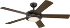 Westinghouse 7307200 Comet, Transitional Dimmable LED Ceiling Fan with Light, 52 Inch, Espresso Finish, Frosted Glass