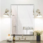 Frameless Mirror for Bathroom Vanity,15x25in Wall Mounted Mirrors for Over Sink Decorative Rectangular Frameless Mirror,With Polished Edge,Hangs Horizontally Or Vertically,Entryways,Room,Shatterproof