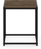 FURINNO Camnus Modern Living End Table, Columbia Walnut, 15.75 in x 15.75 in x 17.83 in
