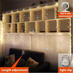 ZSJWL 300 LED Curtain Fairy Lights with Remote, 8 Modes 9.8 × 9.8 Ft Curtain String Light USB Plug in, Twinkle Copper Wire Lights for Bedroom Window Chrismas Wedding Party, Warm White