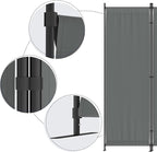 Morngardo Room Divider, Folding Privacy Screens, 4 Panel Room Partitions, 88" Foldable Wall Dividers, Portable Separating for Home Office Bedroom Dorm Decor (Grey)