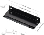 Ravinte Hardware 30 Pack Black Cabinet Handles, 4 Inch (102mm) Finger Edge Pulls, 3 Inch Hole Center, Finger Pulls for Cabinets