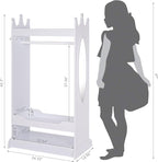 UTEX Kid’s See and Store Dress-up Center, Costume Closet for Kids, Open Hanging Armoire Closet, Pretend Storage, Costume Dresser(White)